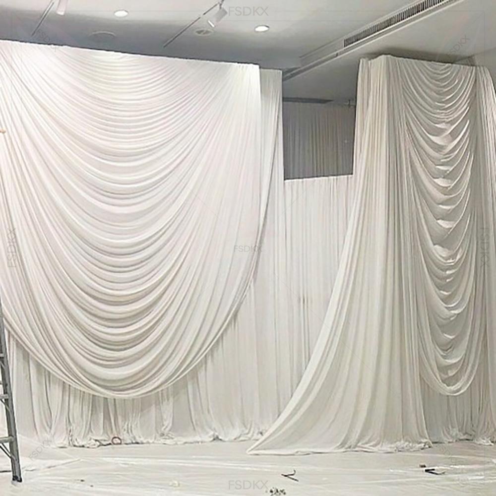 FSDKX Cheap White Ice Silk Clo - Home Decor Curtain avaliação e preço