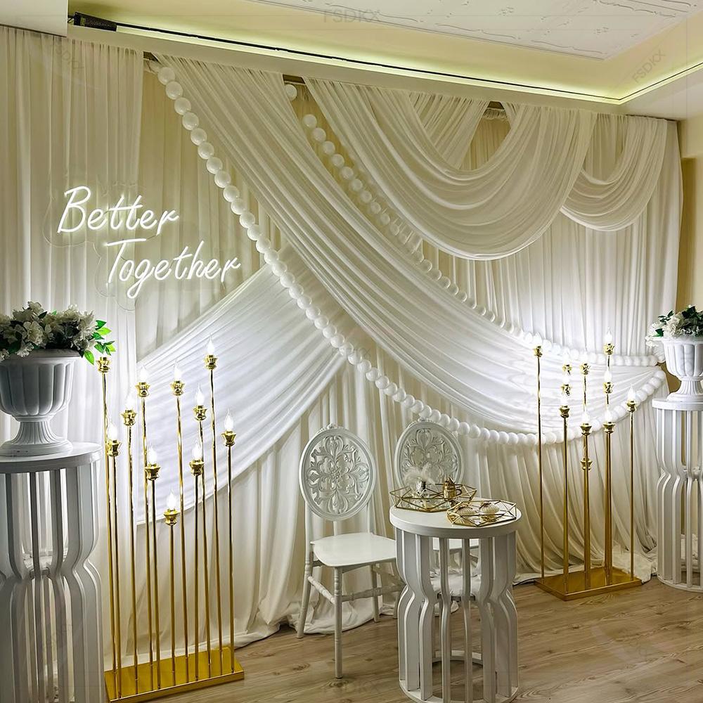 FSDKX Cheap White Ice Silk Clo - Home Decor Curtain avaliação e preço
