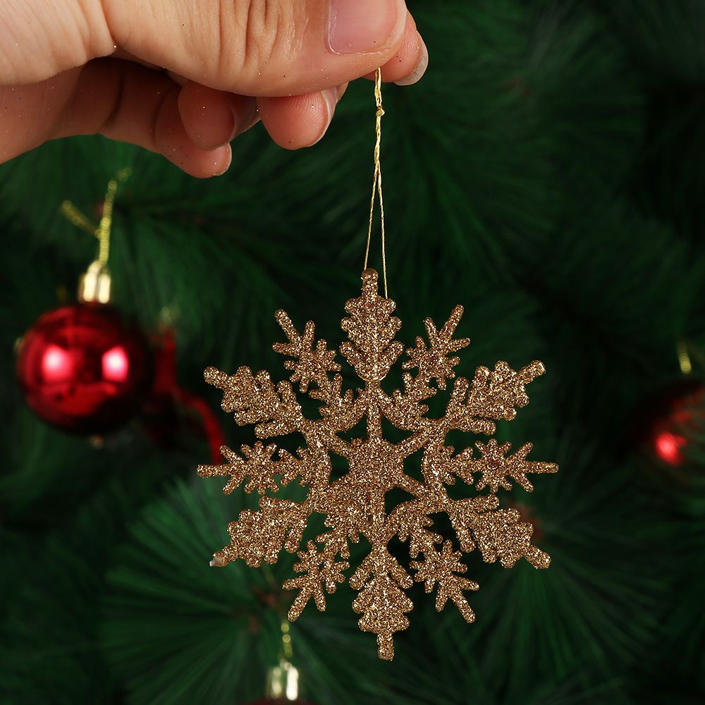 12Pcs 7.5cm Gold Powder Snowfl - Home Decor Xmas Gifts avaliação e preço
