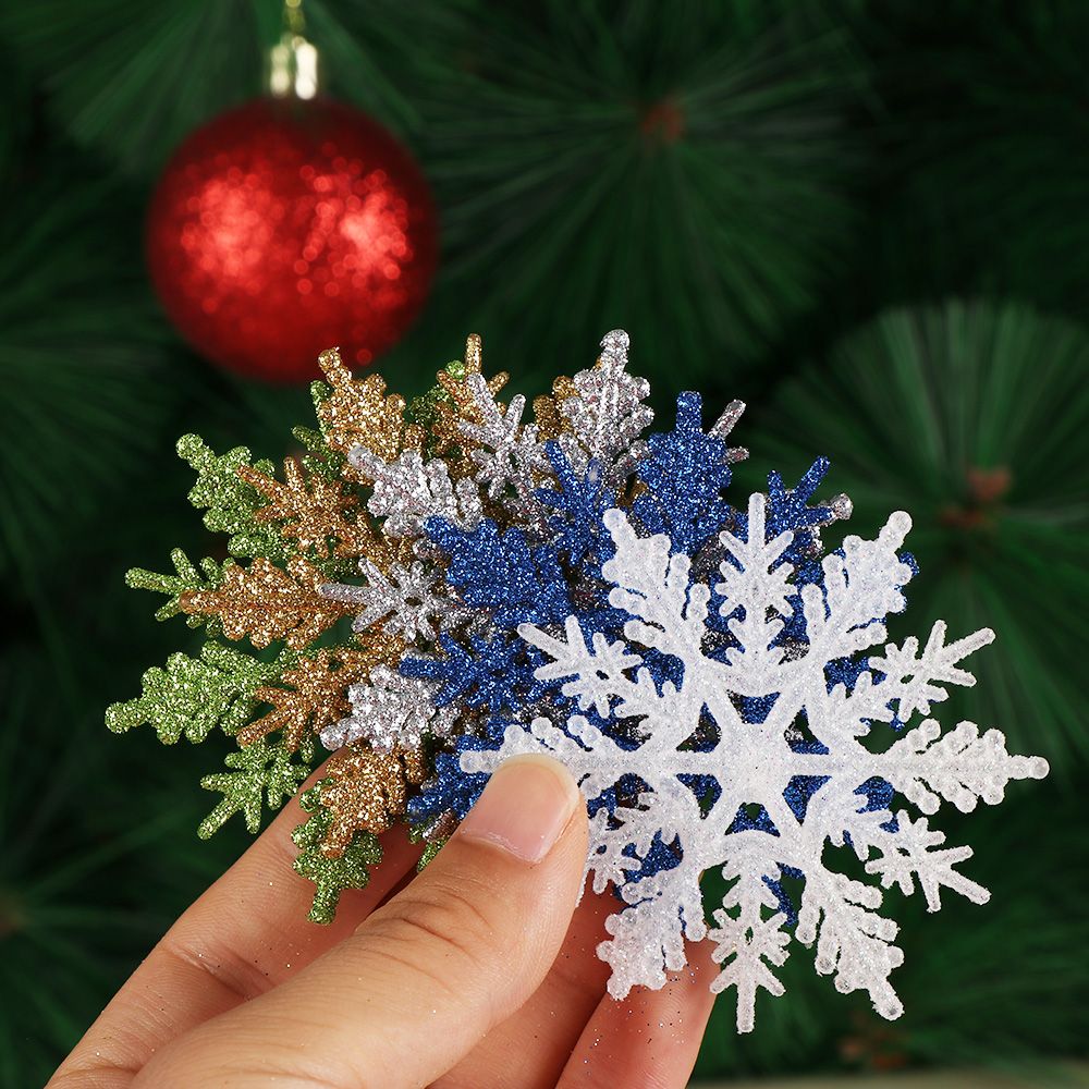 12Pcs 7.5cm Gold Powder Snowfl - Home Decor Xmas Gifts avaliação e preço