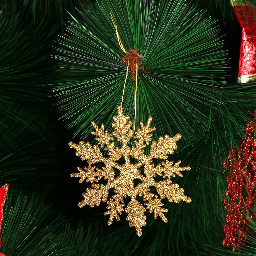 12Pcs 7.5cm Gold Powder Snowfl - Home Decor Xmas Gifts avaliação e preço