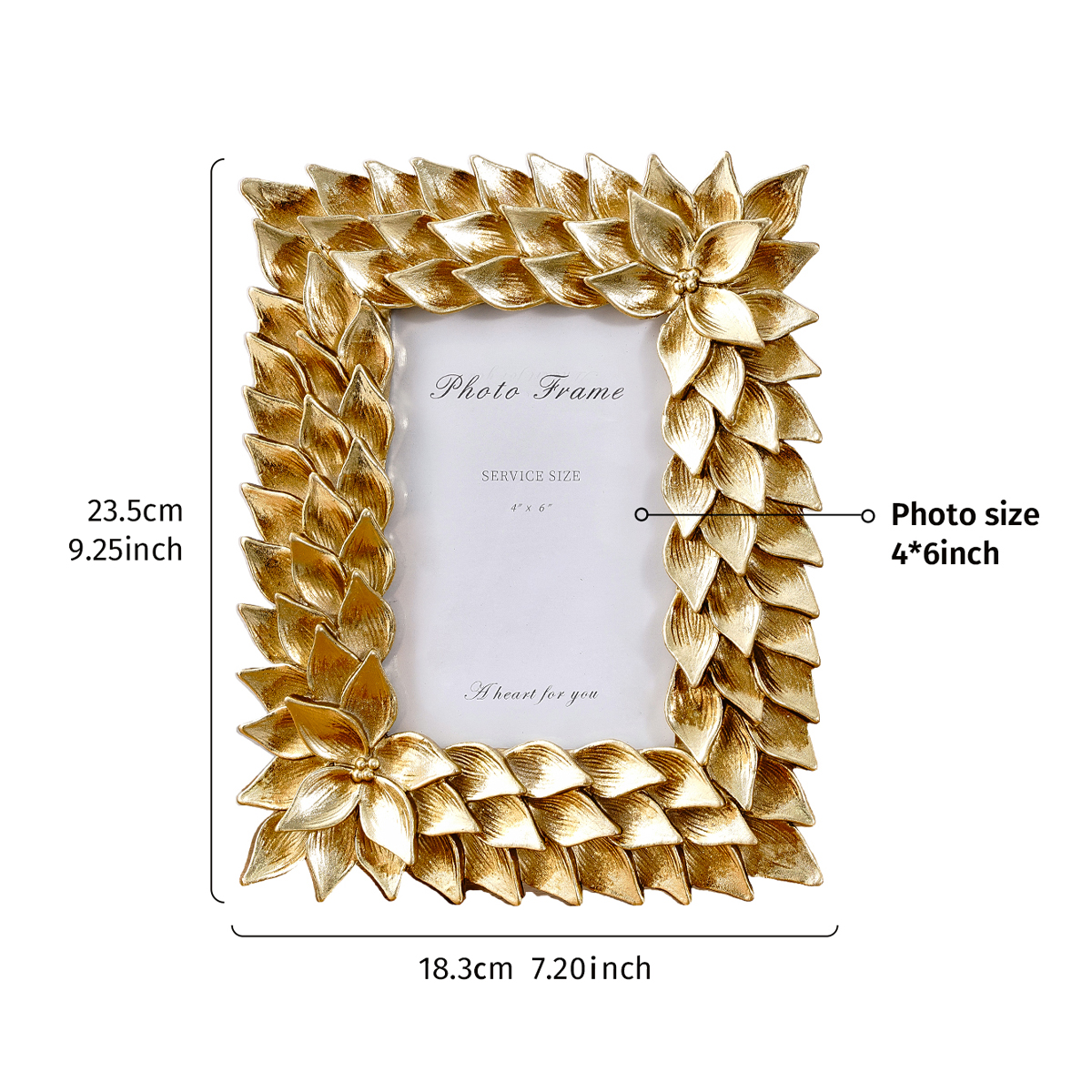1PC, European retro style gold - Bamboo Photo Frame avaliação e preço