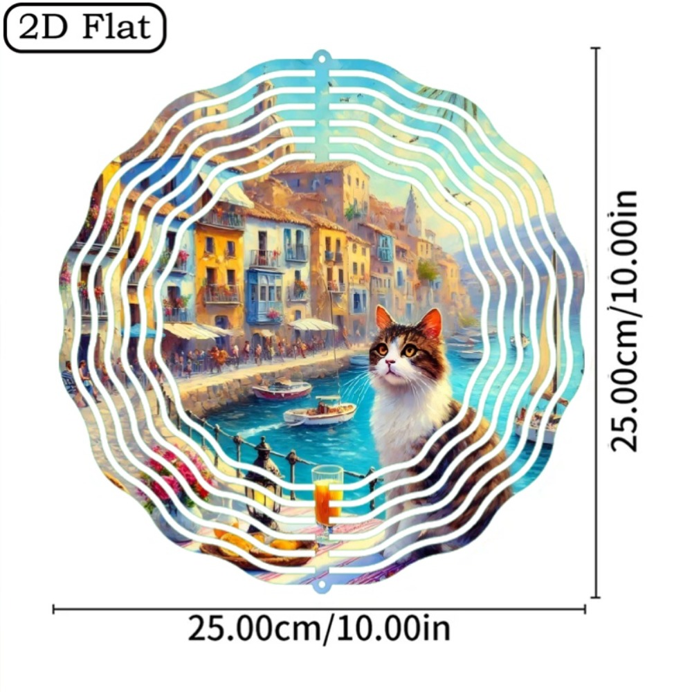 Boho 2D Water Cat Rotating Win - Boho Wind Chimes avaliação e preço