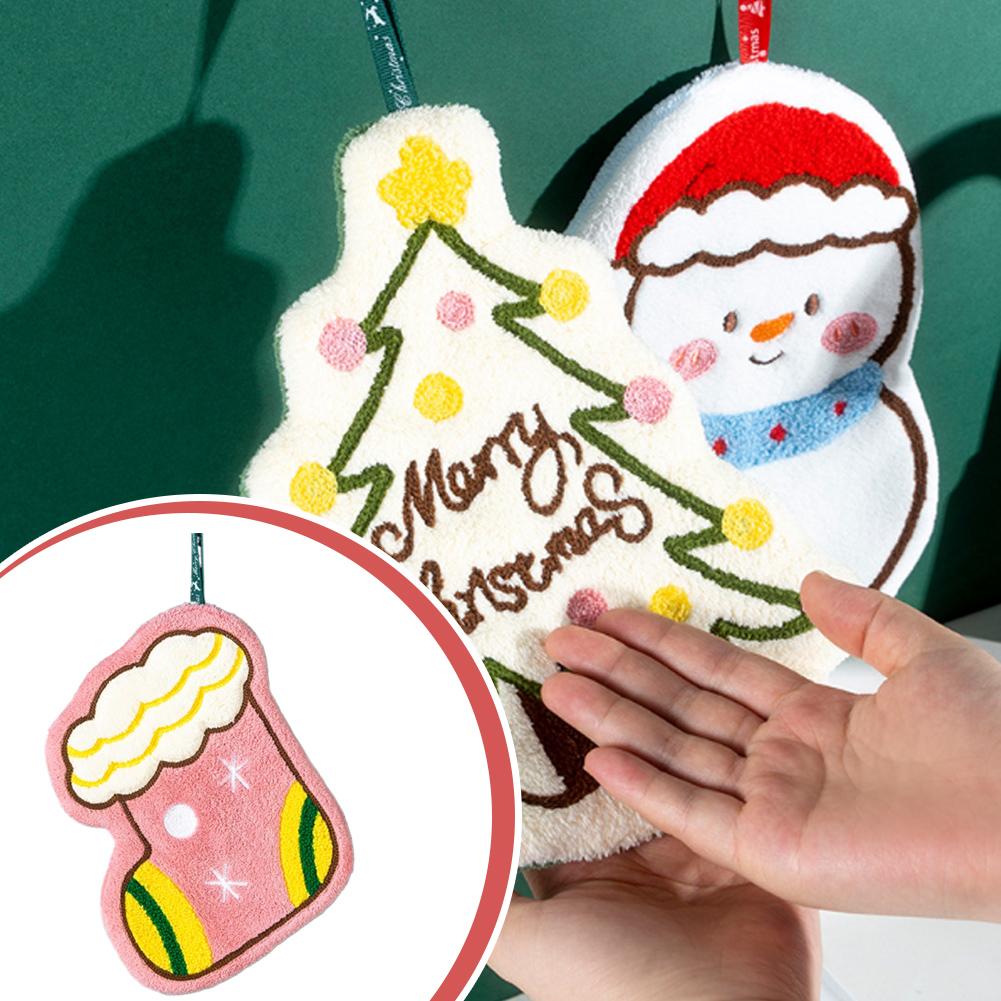 Christmas Cartoon Hand Towel C - Home Decor Xmas Gifts avaliação e preço