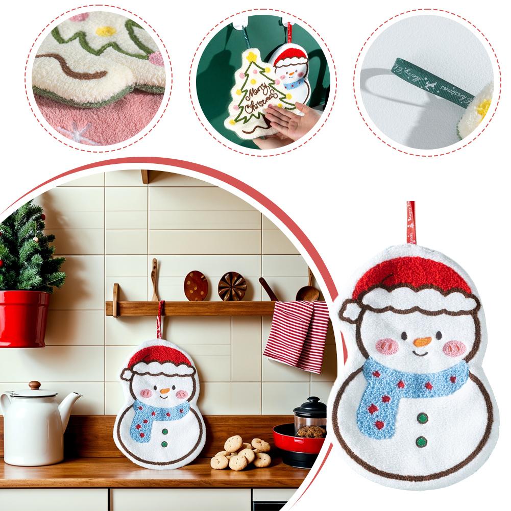 Christmas Cartoon Hand Towel C - Home Decor Xmas Gifts avaliação e preço