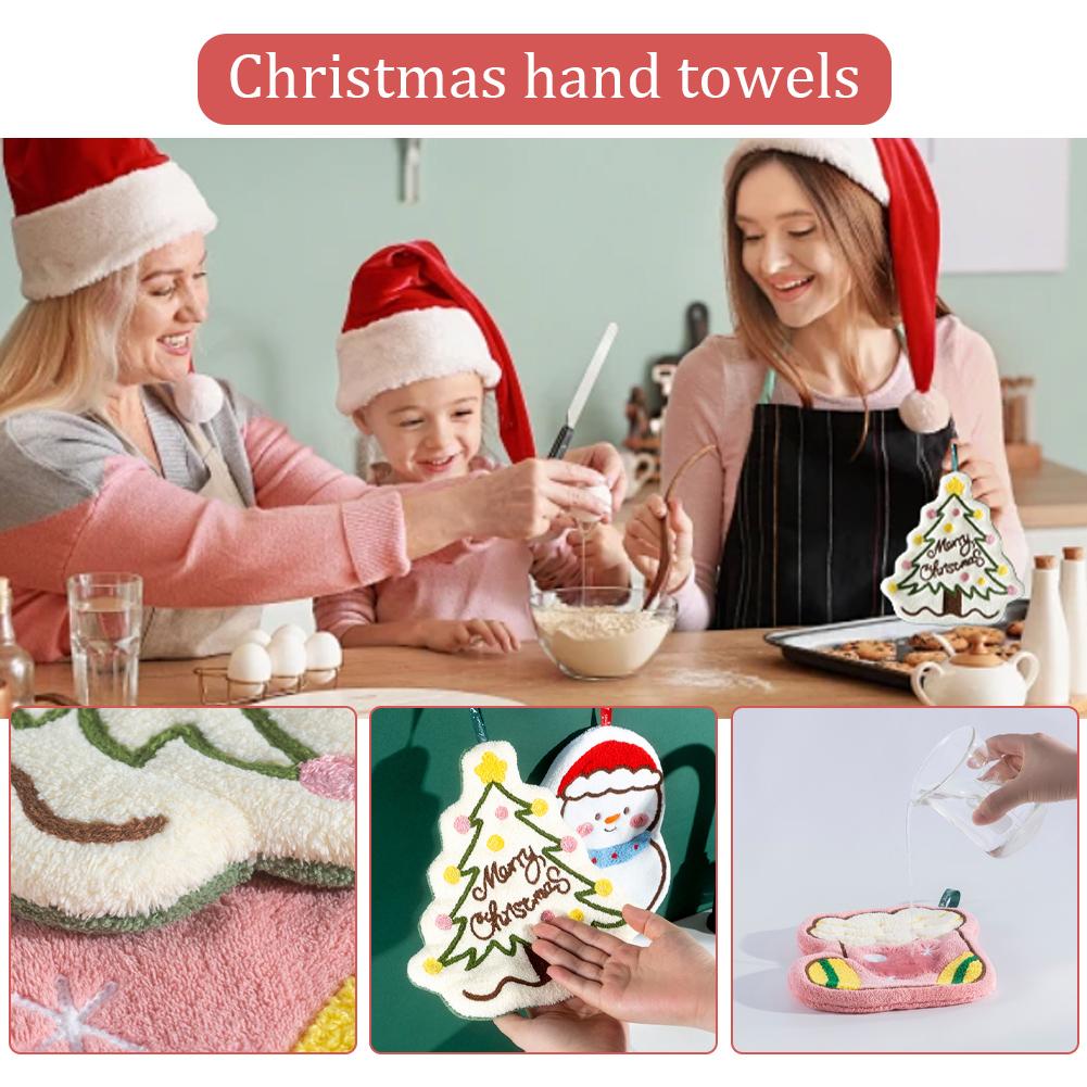 Christmas Cartoon Hand Towel C - Home Decor Xmas Gifts avaliação e preço