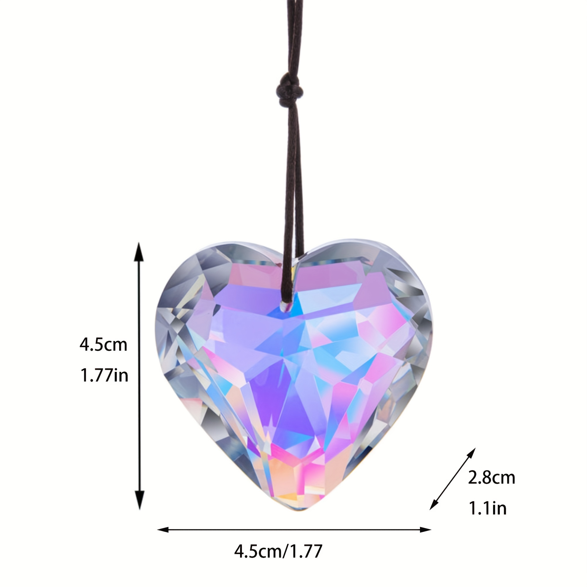 1pc Crystal Peach Prism Pendan - Crystal Sun Catcher avaliação e preço