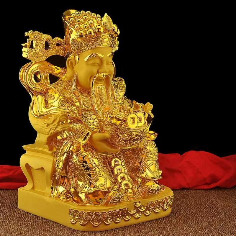 Feng Shui Gold God of Wealth L - Home Decor Gold avaliação e preço