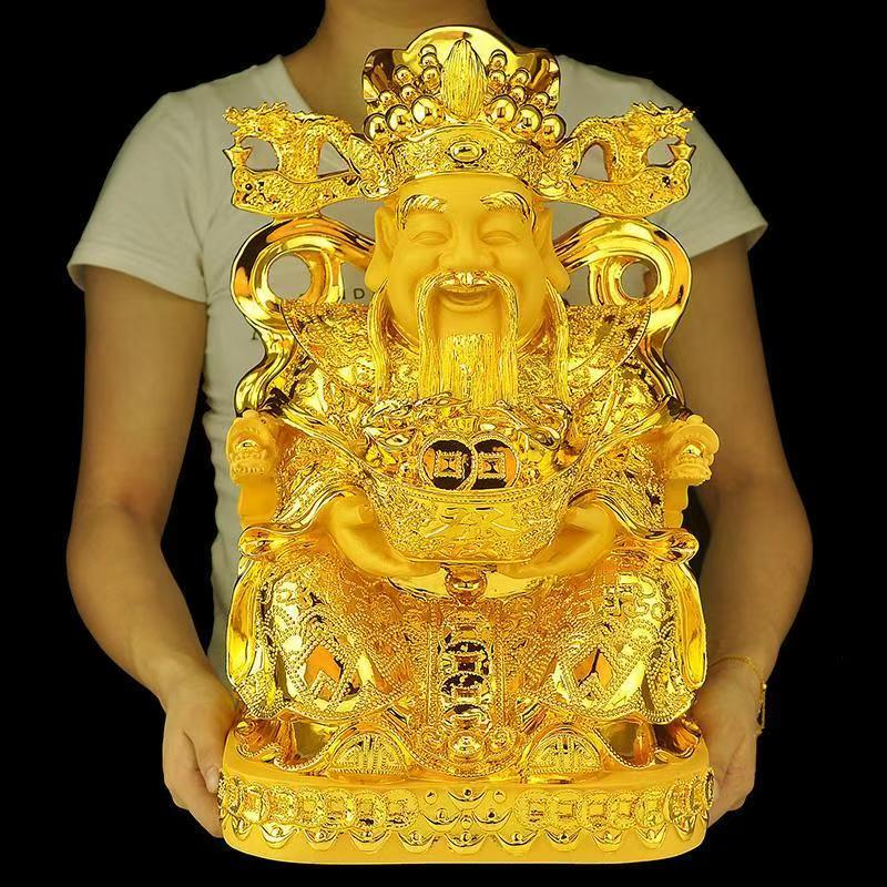 Feng Shui Gold God of Wealth L - Home Decor Gold avaliação e preço