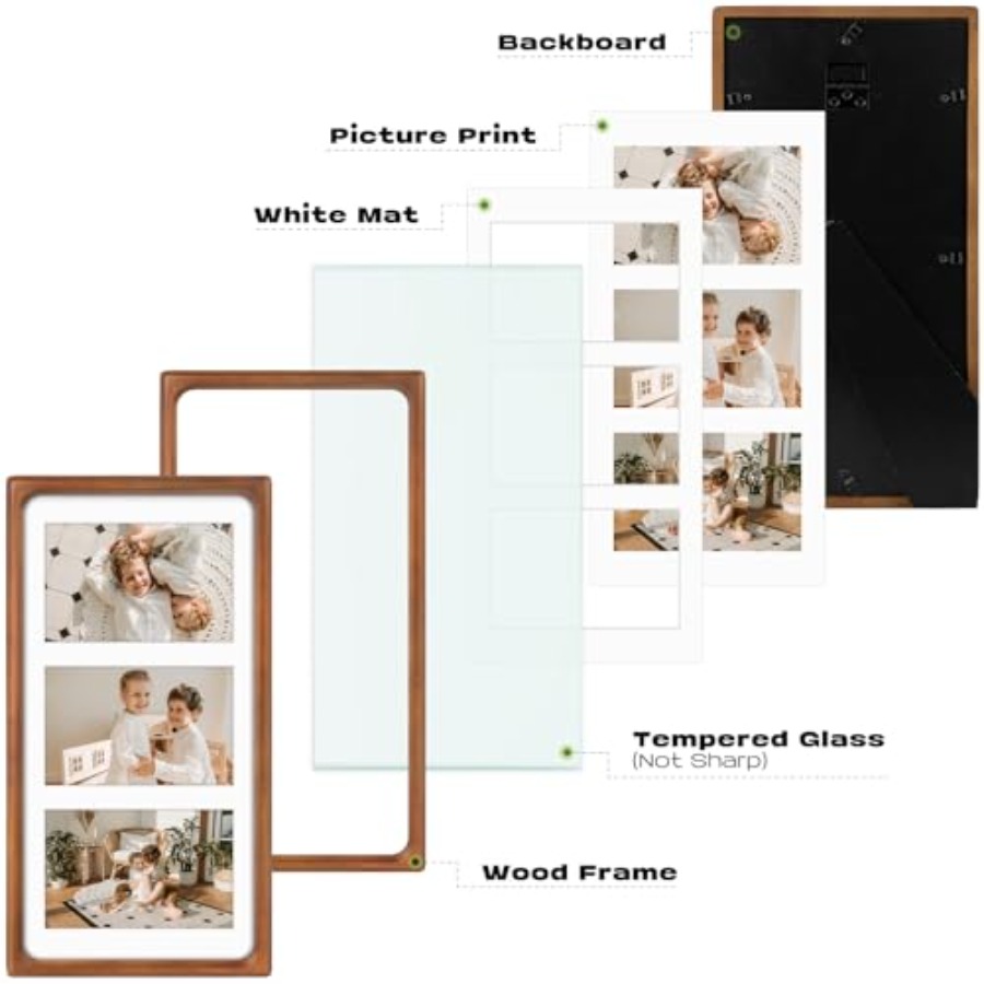 4x6 Collage Picture Frame - So - Bamboo Photo Frame avaliação e preço