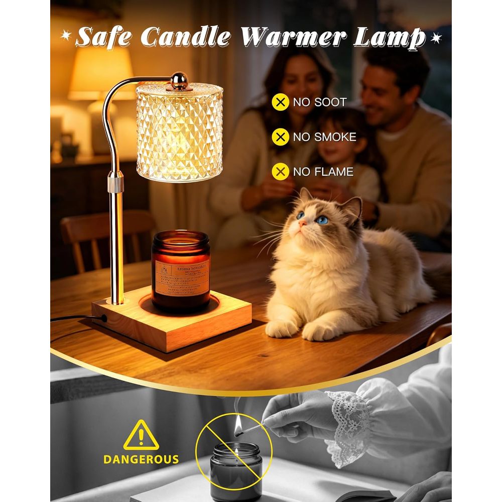 Adjustable Height Candle Warme - Home Decor Gold avaliação e preço