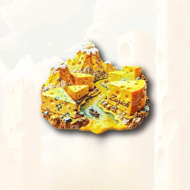 Zurich Cheese Fridge Magnet -  - Home Decor Zurich avaliação e preço