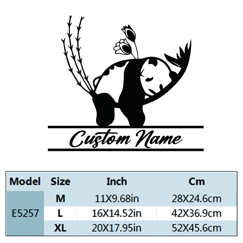 1PC Creative Panda Customizabl - Home Decor Sticker avaliação e preço