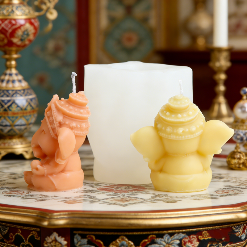 Cute Ganesha Silicone Candle M - Home Decor Yoga avaliação e preço