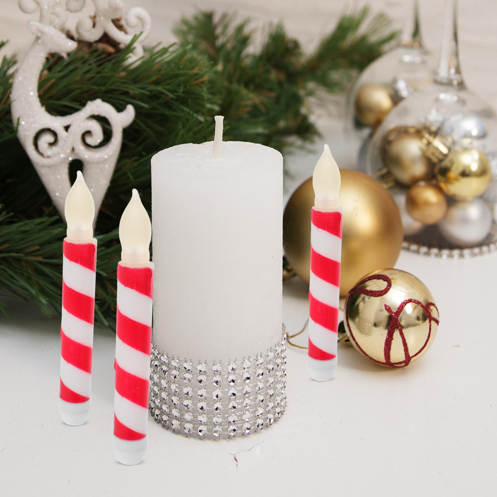 6Pcs Flameless Stickers Stripe - Home Decor Sticker avaliação e preço