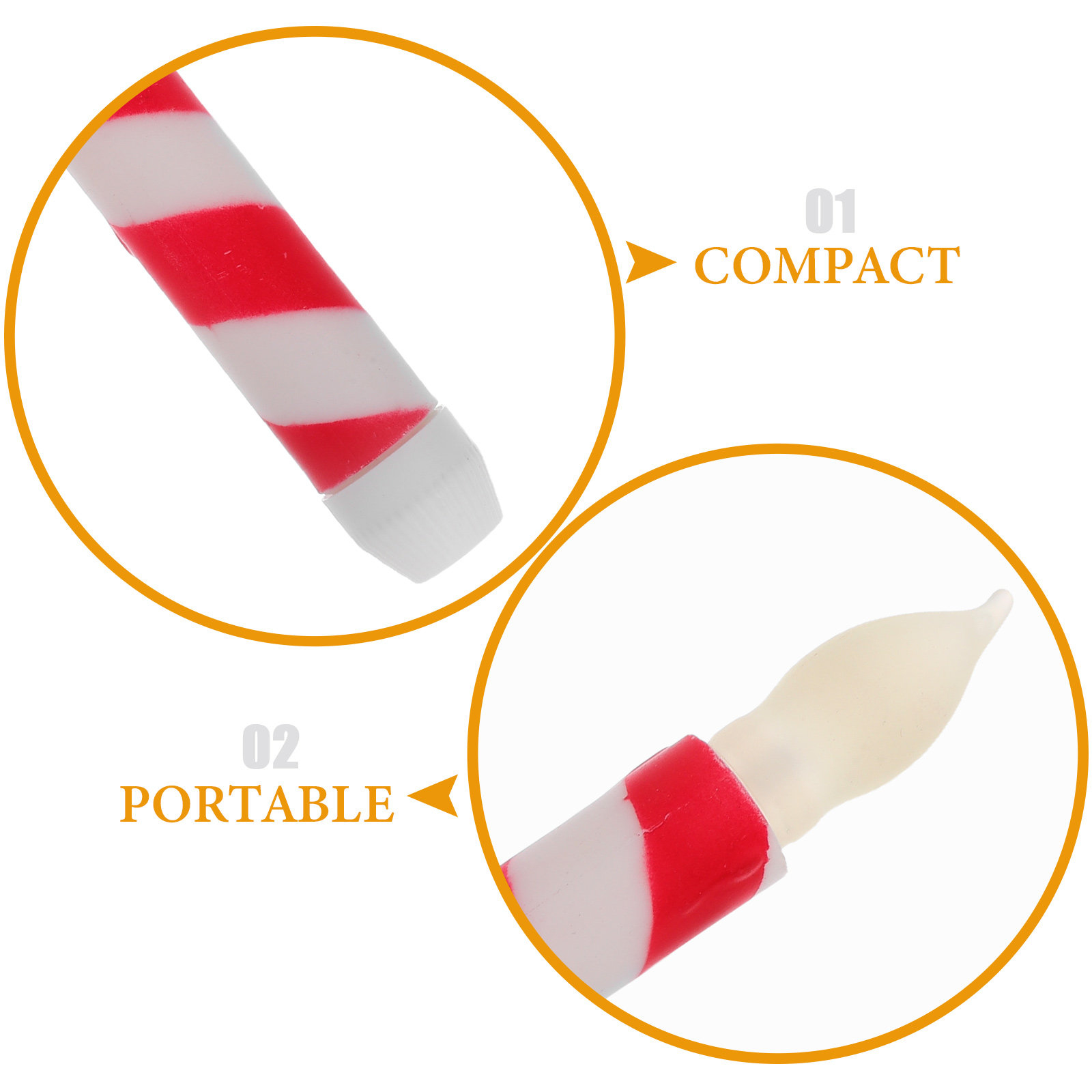 6Pcs Flameless Stickers Stripe - Home Decor Sticker avaliação e preço