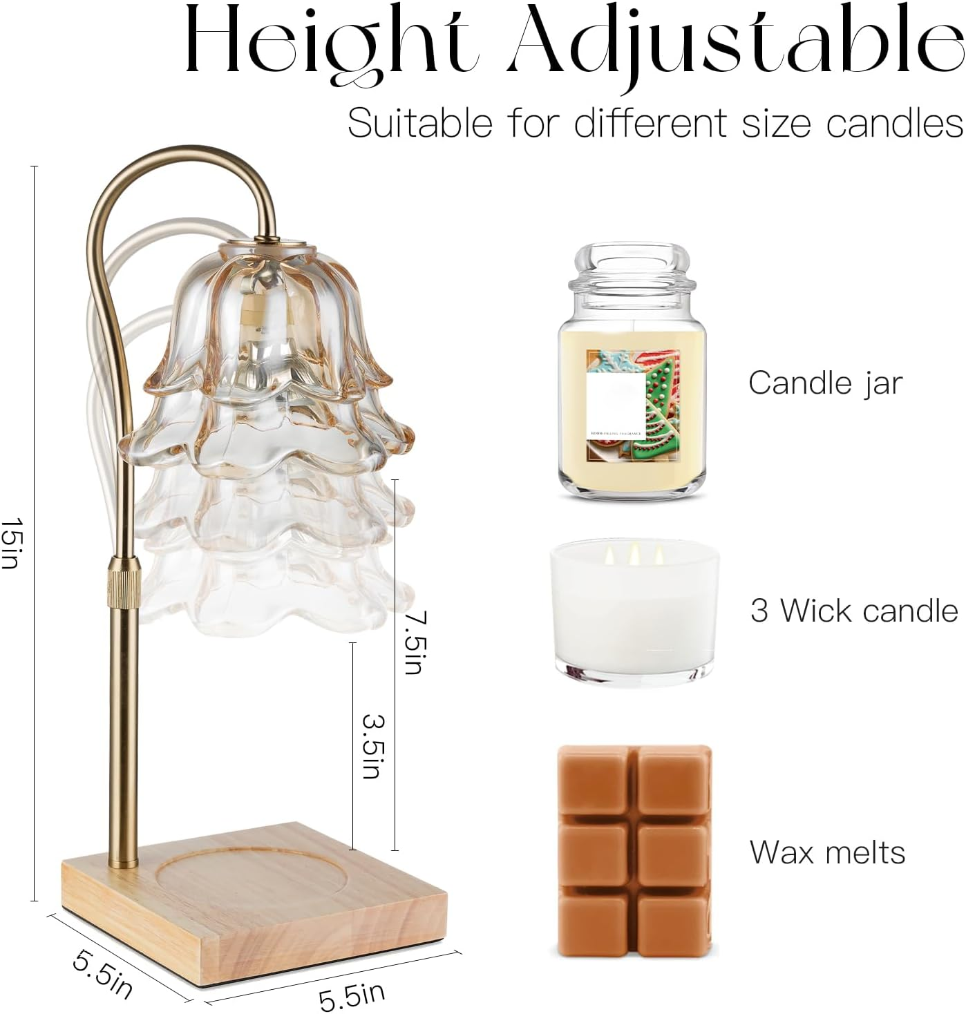 Candle Warmer Lamp with Timer: - Home Decor Gold avaliação e preço