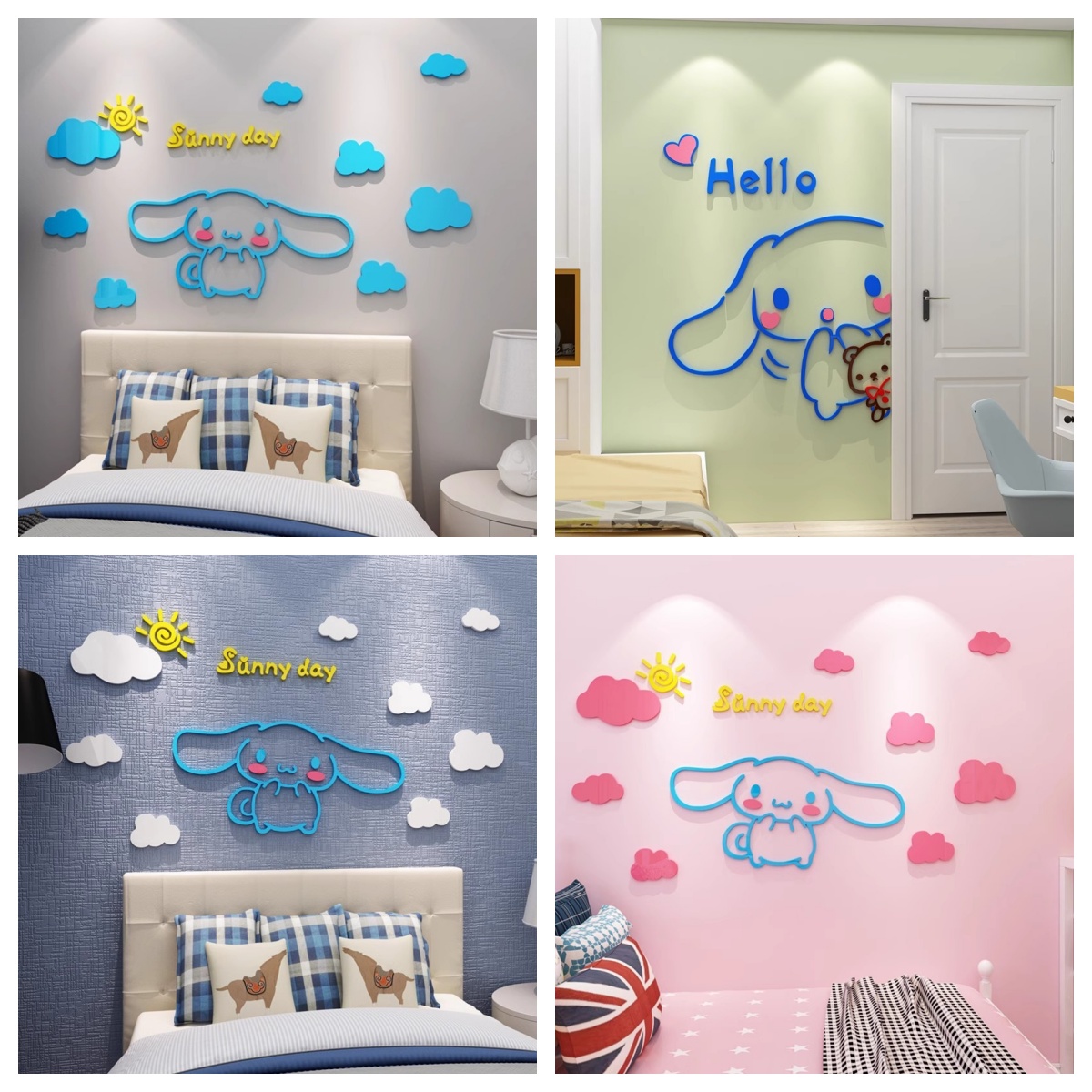 Sanrio Stickers Acrylic Layout - Home Decor Sticker avaliação e preço