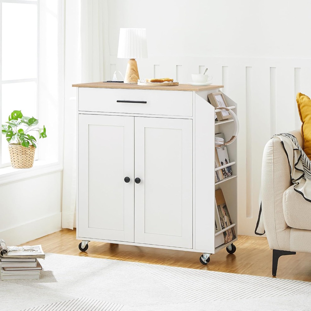 HOOBRO Kitchen Island with Pow - Home Decor On Wheels avaliação e preço