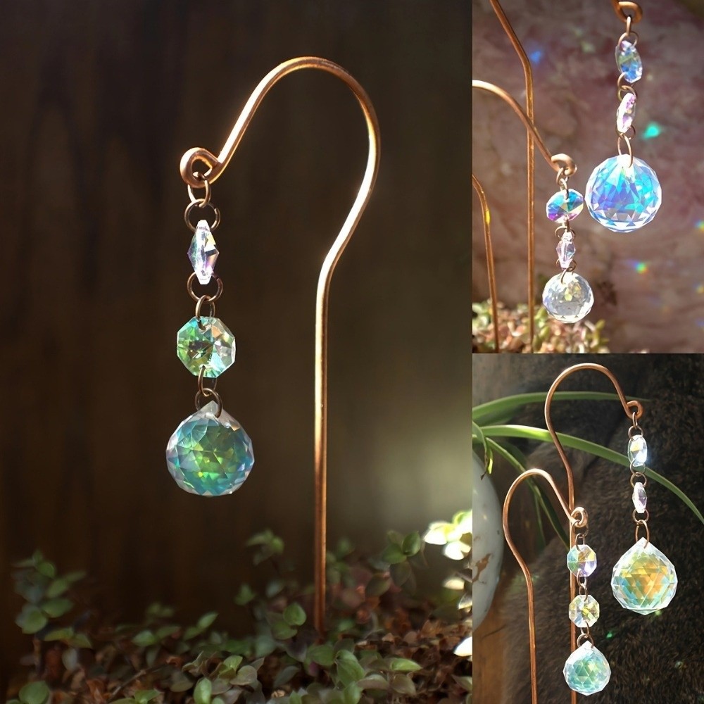 Reflective Crystal Garden Stak - Crystal Sun Catcher avaliação e preço