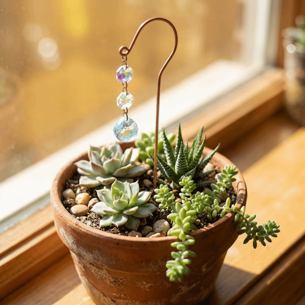 Reflective Crystal Garden Stak - Crystal Sun Catcher avaliação e preço