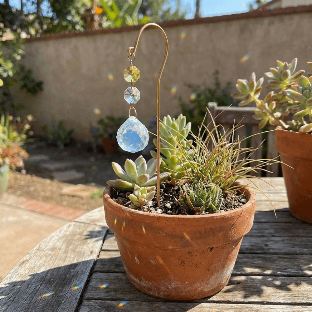 Reflective Crystal Garden Stak - Crystal Sun Catcher avaliação e preço