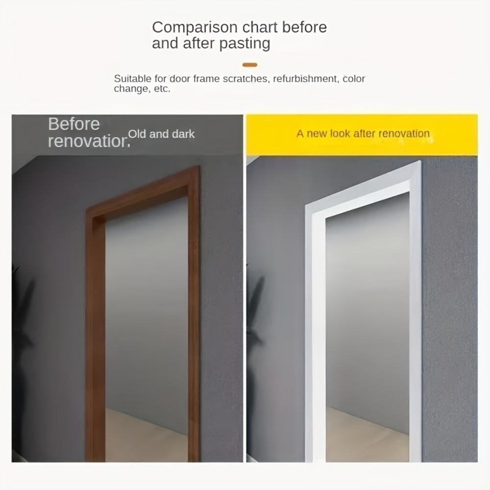 1Pc/8cm Wood Grain Door Frame  - Home Decor Wall Molding avaliação e preço