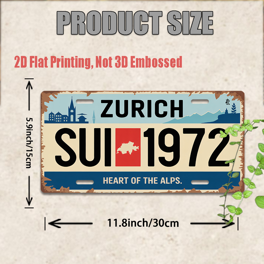 AL Sign - Vintage Durable Meta - Home Decor Zurich avaliação e preço