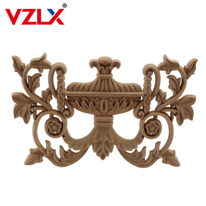Wall Wood Carved  Applique Woo - Home Decor Wall Molding avaliação e preço
