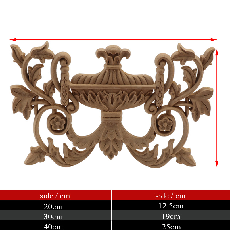 Wall Wood Carved  Applique Woo - Home Decor Wall Molding avaliação e preço