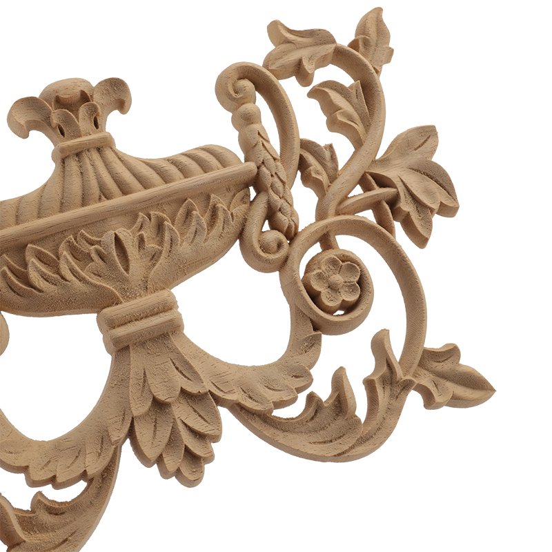 Wall Wood Carved  Applique Woo - Home Decor Wall Molding avaliação e preço