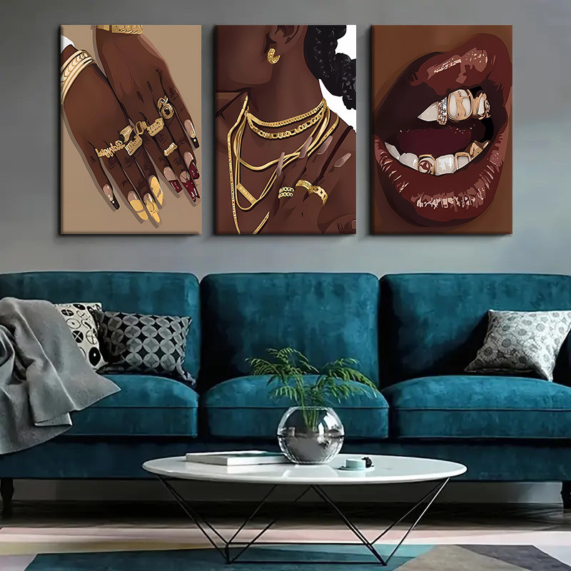 3pcs Framed Abstract Canvas Ar - Abstract Oil Painting avaliação e preço