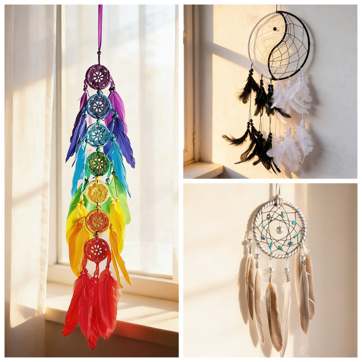 Mandala Dreamcatcher Boho Wall - Boho Wind Chimes avaliação e preço