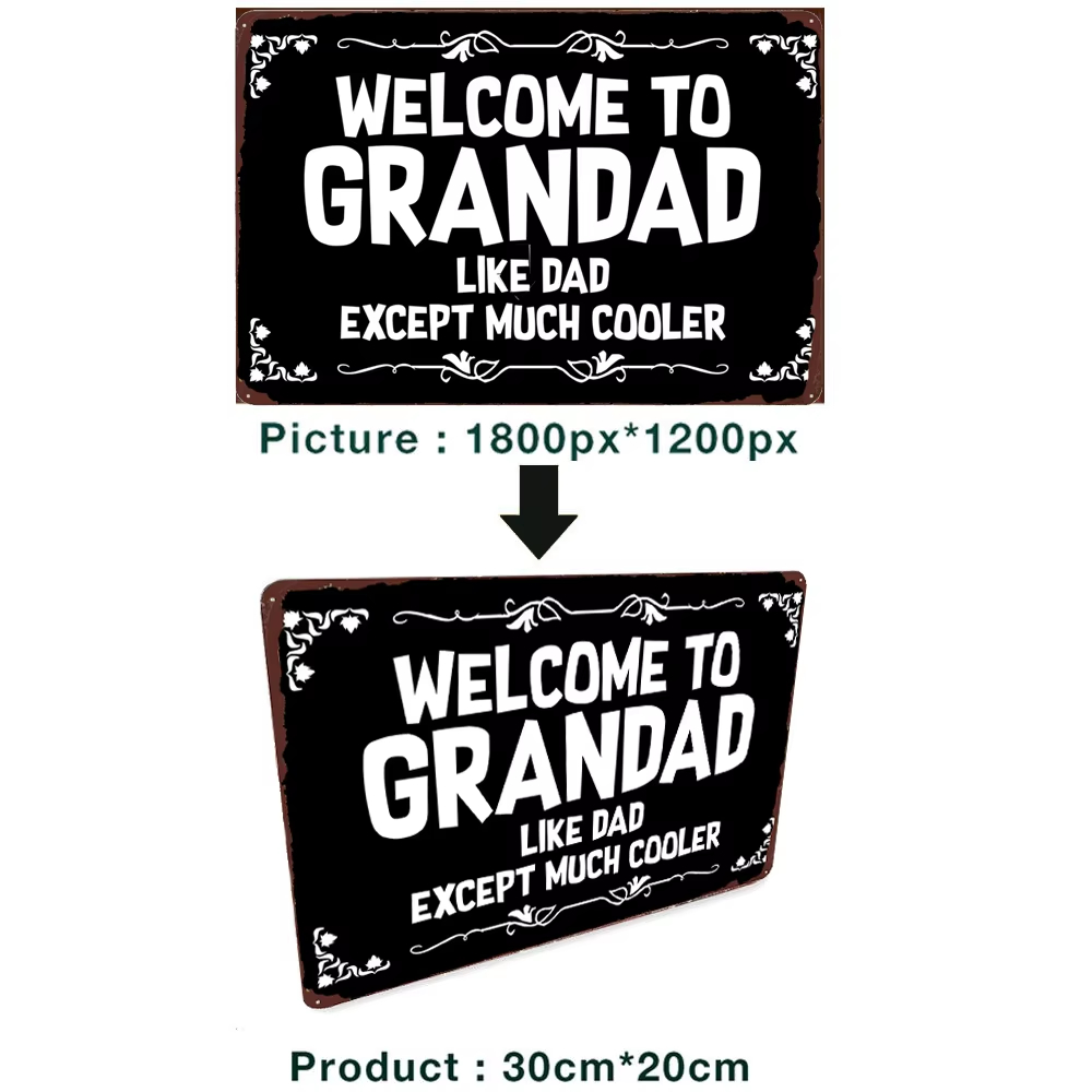30x20CM_30X15CM Custom Metal T - Home Decor Sticker avaliação e preço