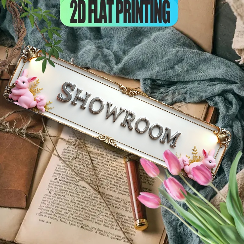 Tin Sign SHOWROOM 2D Flat Prin - Home Decor Retail Stores avaliação e preço