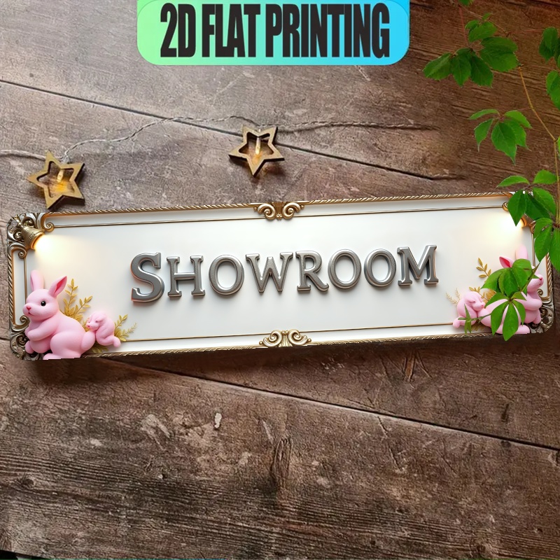 Tin Sign SHOWROOM 2D Flat Prin - Home Decor Retail Stores avaliação e preço