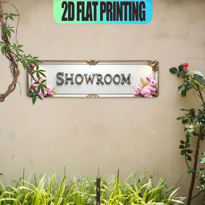 Tin Sign SHOWROOM 2D Flat Prin - Home Decor Retail Stores avaliação e preço