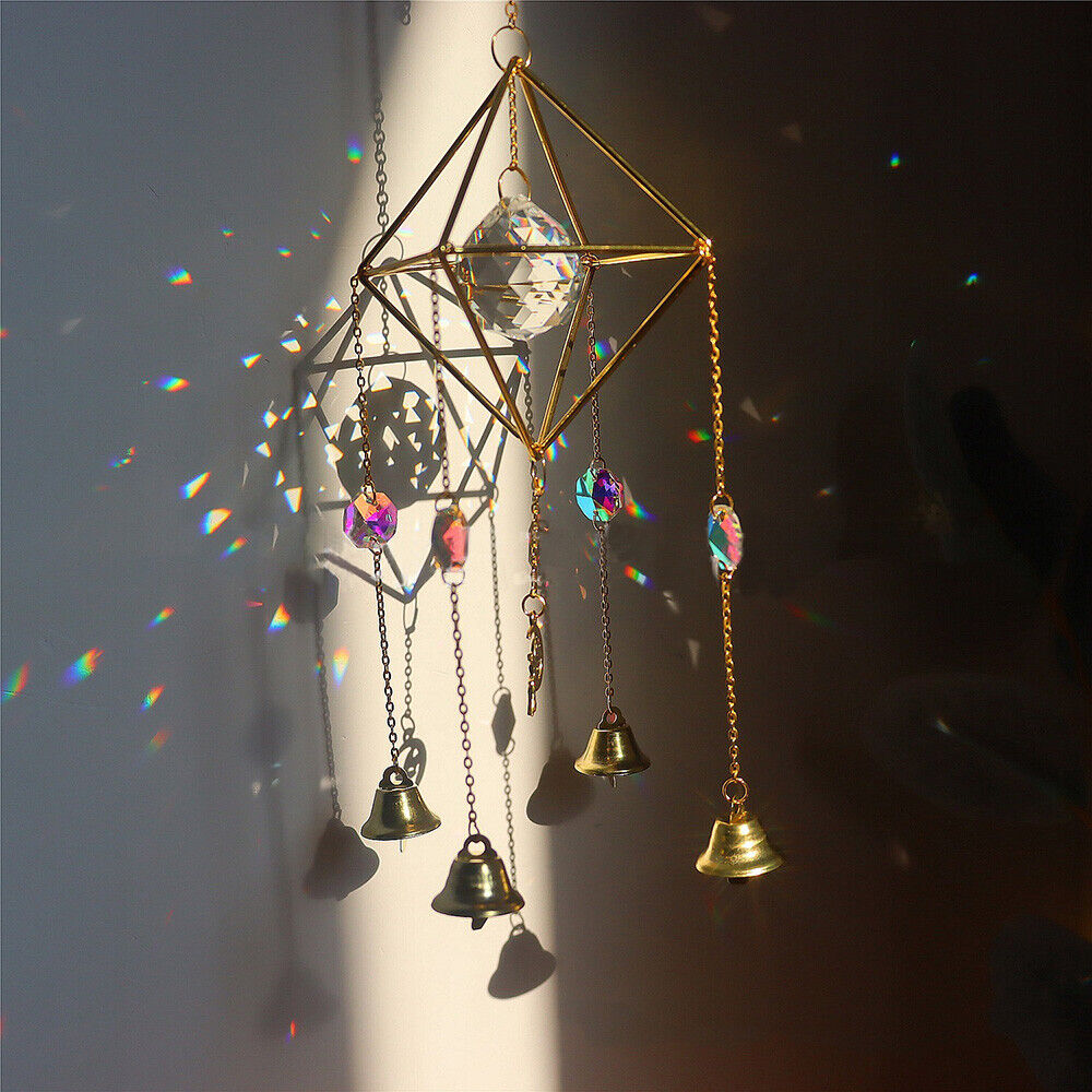 Star Moon Crystal Sun Catcher  - Boho Wind Chimes avaliação e preço