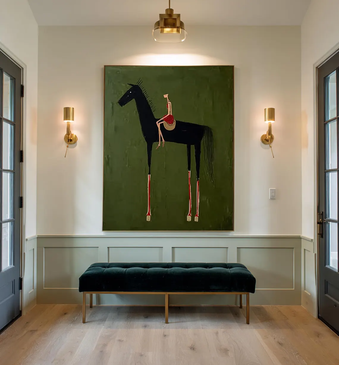 horse art Neutral Home Decorpa - Abstract Oil Painting avaliação e preço