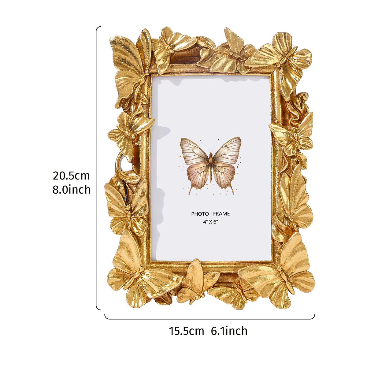 1PC, European-style white, gol - Bamboo Photo Frame avaliação e preço