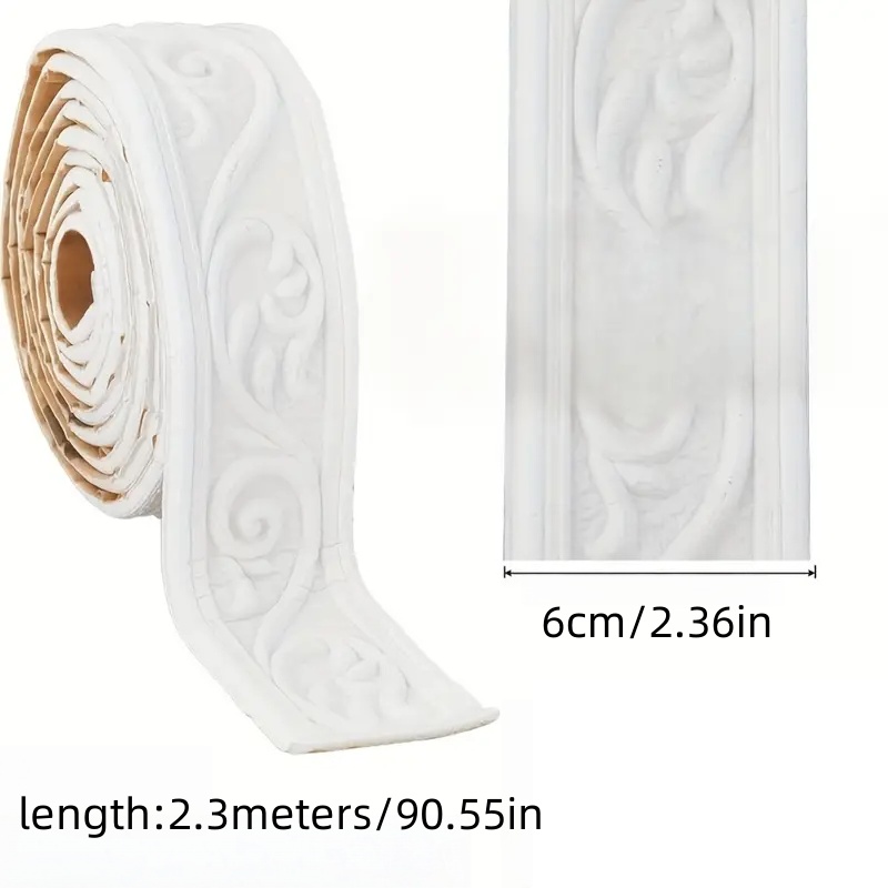 1Pc 230x6cm Fashion Self Adhes - Home Decor Wall Molding avaliação e preço