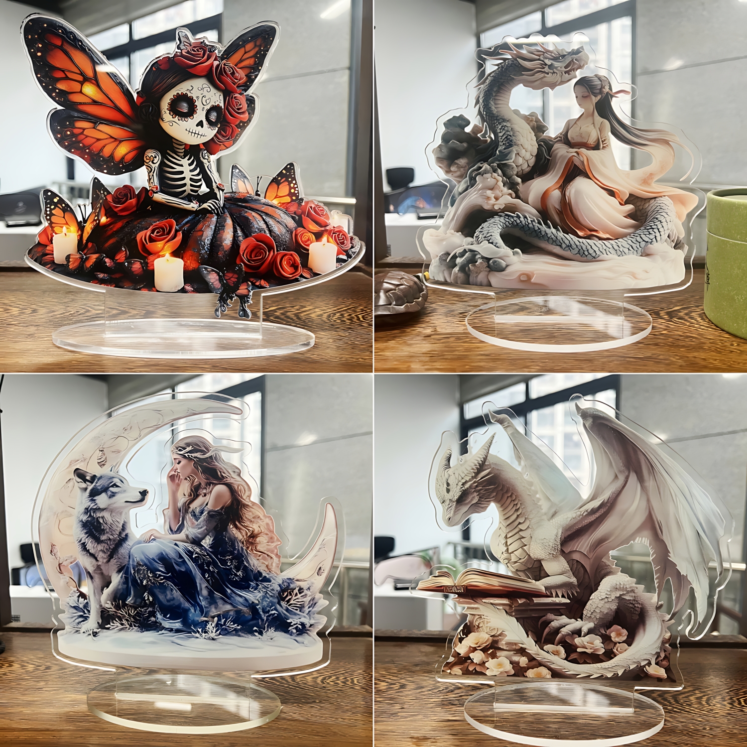 Male Lion Statue,2D Flat Anima - Home Decor Kit avaliação e preço