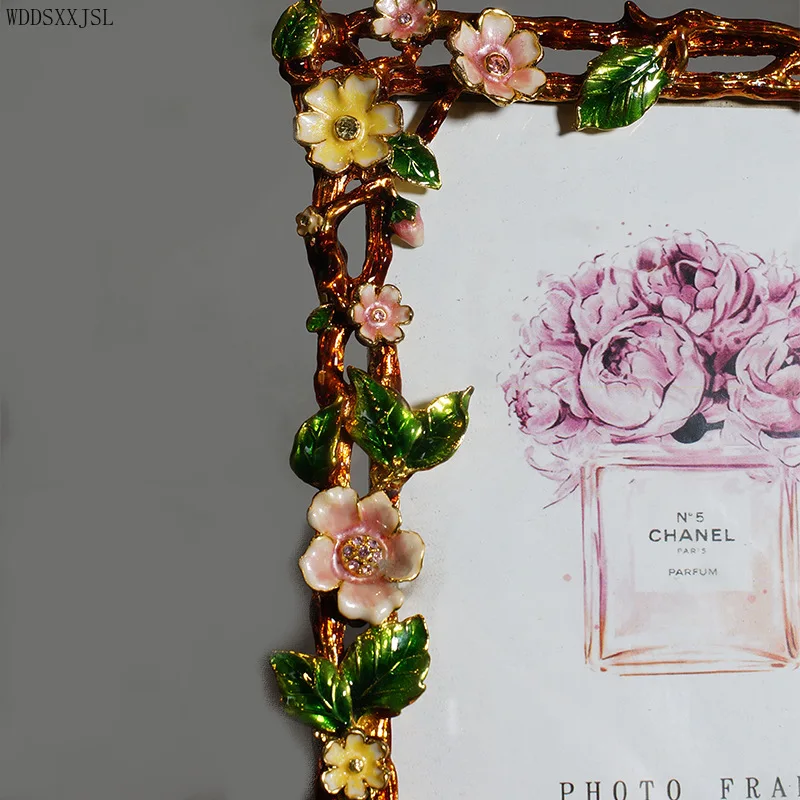 European-style retro flower an - Bamboo Photo Frame avaliação e preço