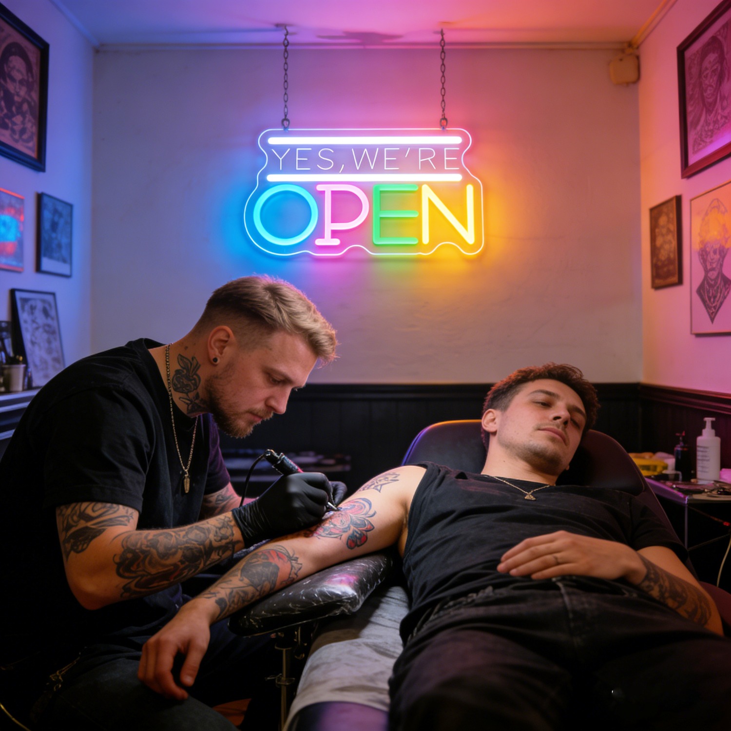 YES WE ARE OPEN LED Neon Sign  - Home Decor Retail Stores avaliação e preço