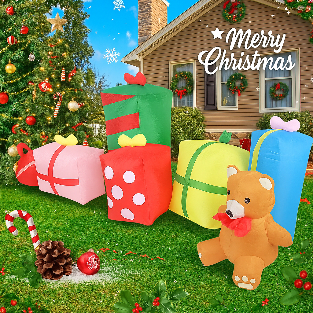 9.84FT Inflatable Gift Boxes T - Home Decor Xmas Gifts avaliação e preço