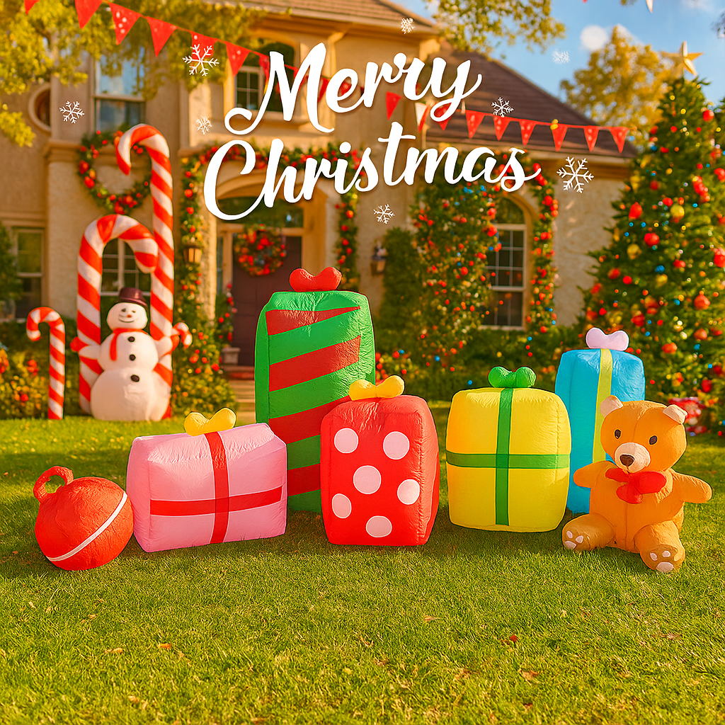 9.84FT Inflatable Gift Boxes T - Home Decor Xmas Gifts avaliação e preço