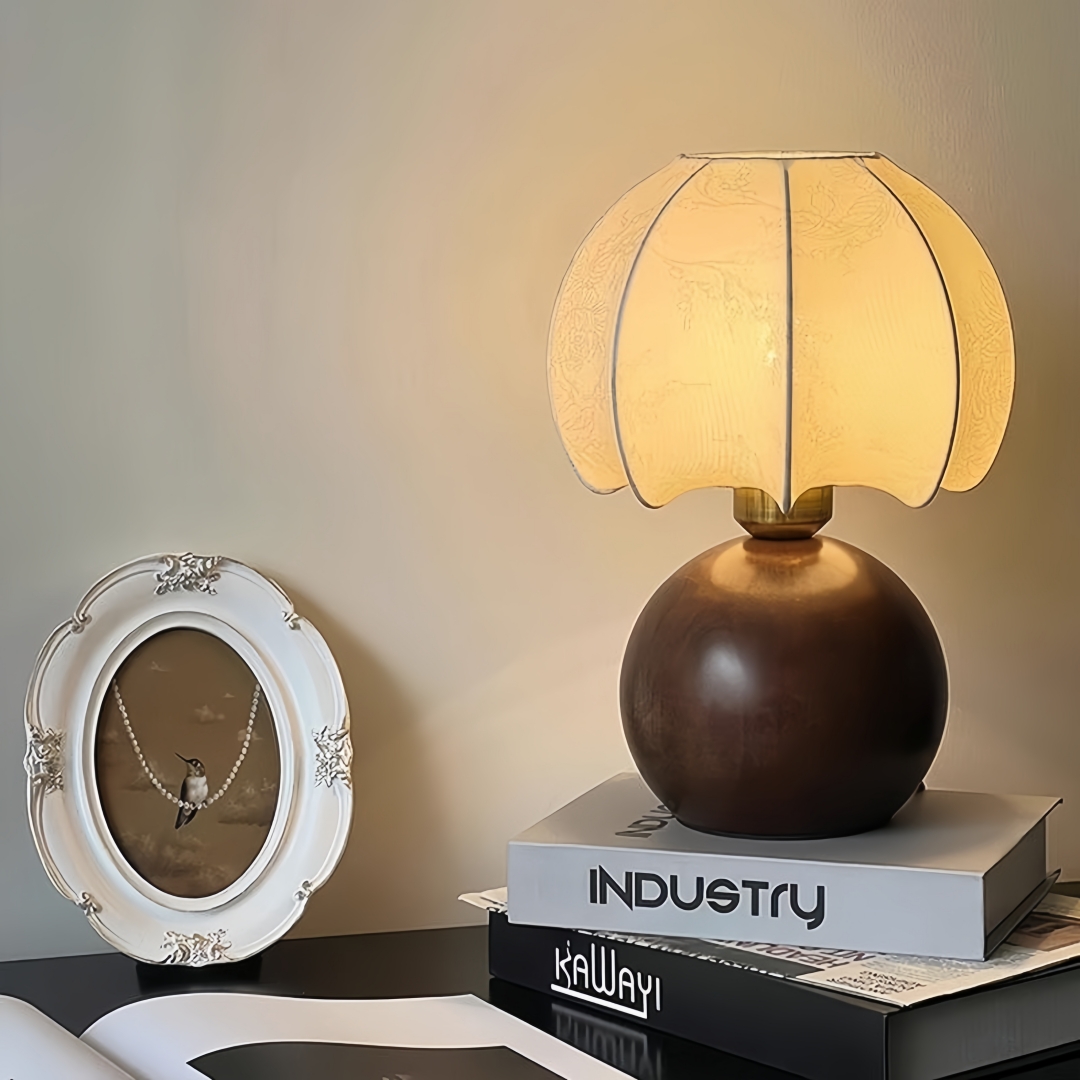 Vintage floral table lamp, med - Home Decor Gold avaliação e preço