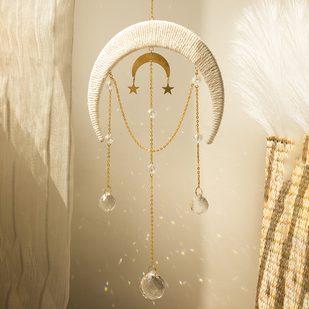 Moon Suncatcher Hanging Crysta - Crystal Sun Catcher avaliação e preço