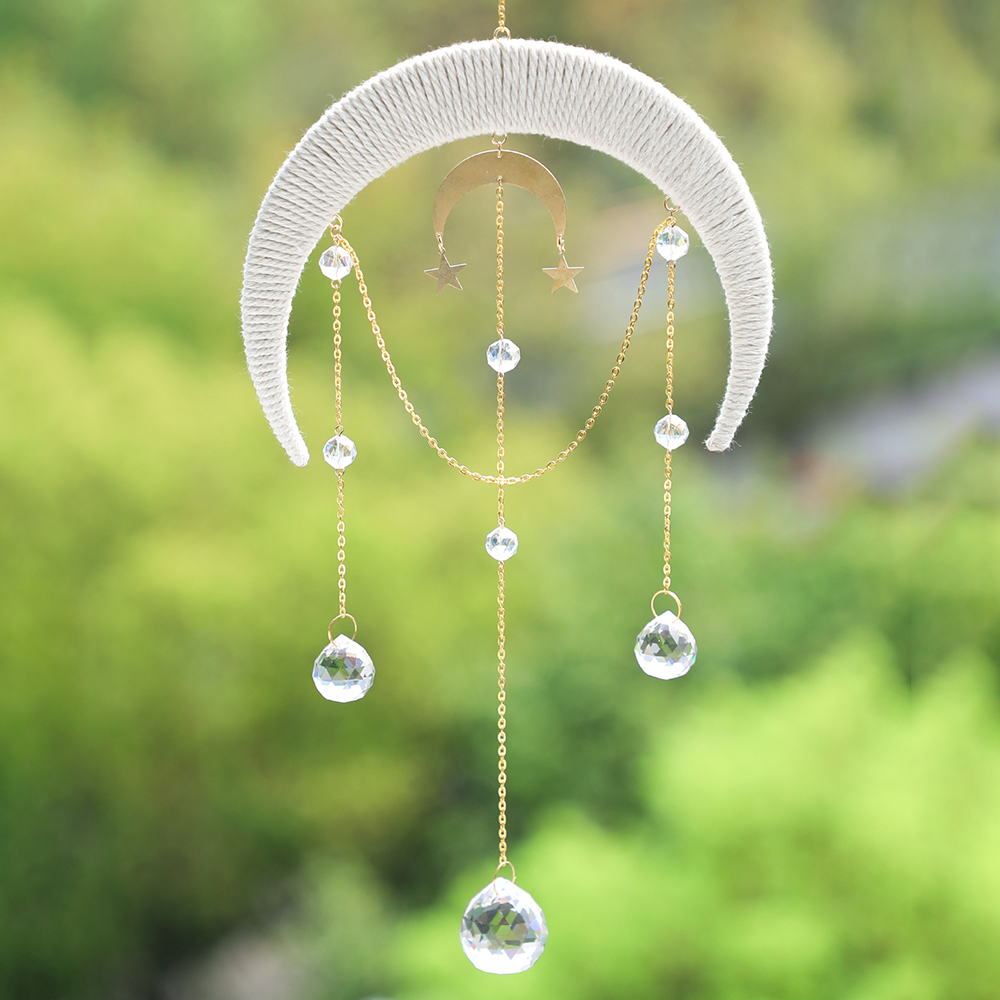 Moon Suncatcher Hanging Crysta - Crystal Sun Catcher avaliação e preço