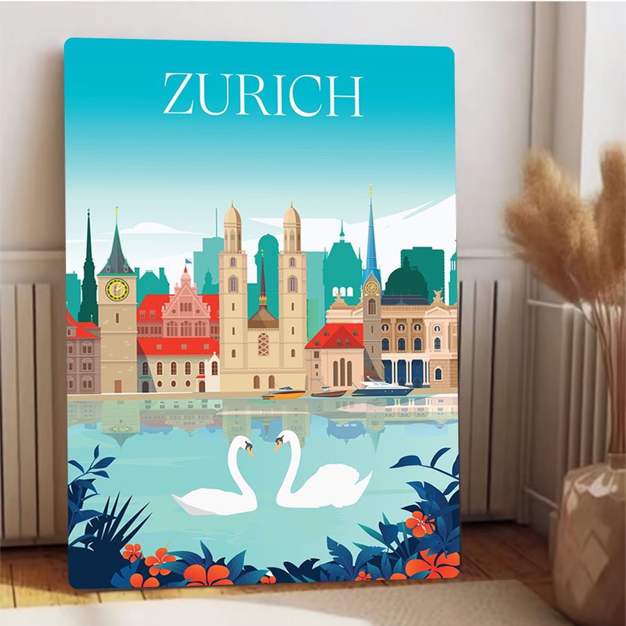 Zurich City Skyline with Lake  - Home Decor Zurich avaliação e preço